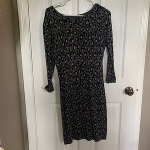 Tahari leopard print sweater dress